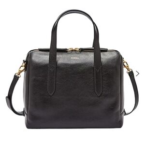 Fossil Black Eco Leather Sydney Satchel